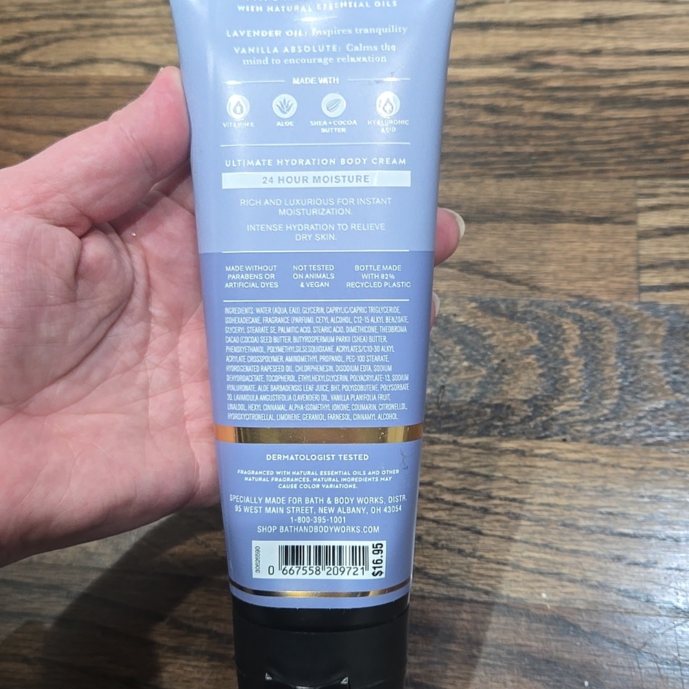 Bath & Body Works Lavender Vanilla Aromatherapy Body Cream 8oz - Picture 4 of 4